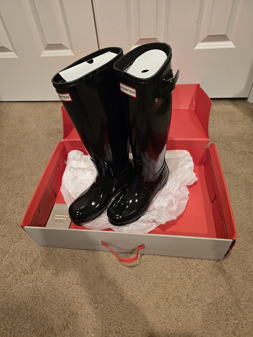 Hunter Gloss Black Tall Rain Boots